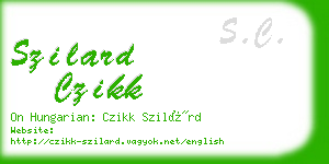 szilard czikk business card